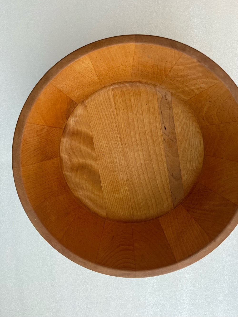 Crate&Barrel Wooden Serving Bowl - Warm Brown